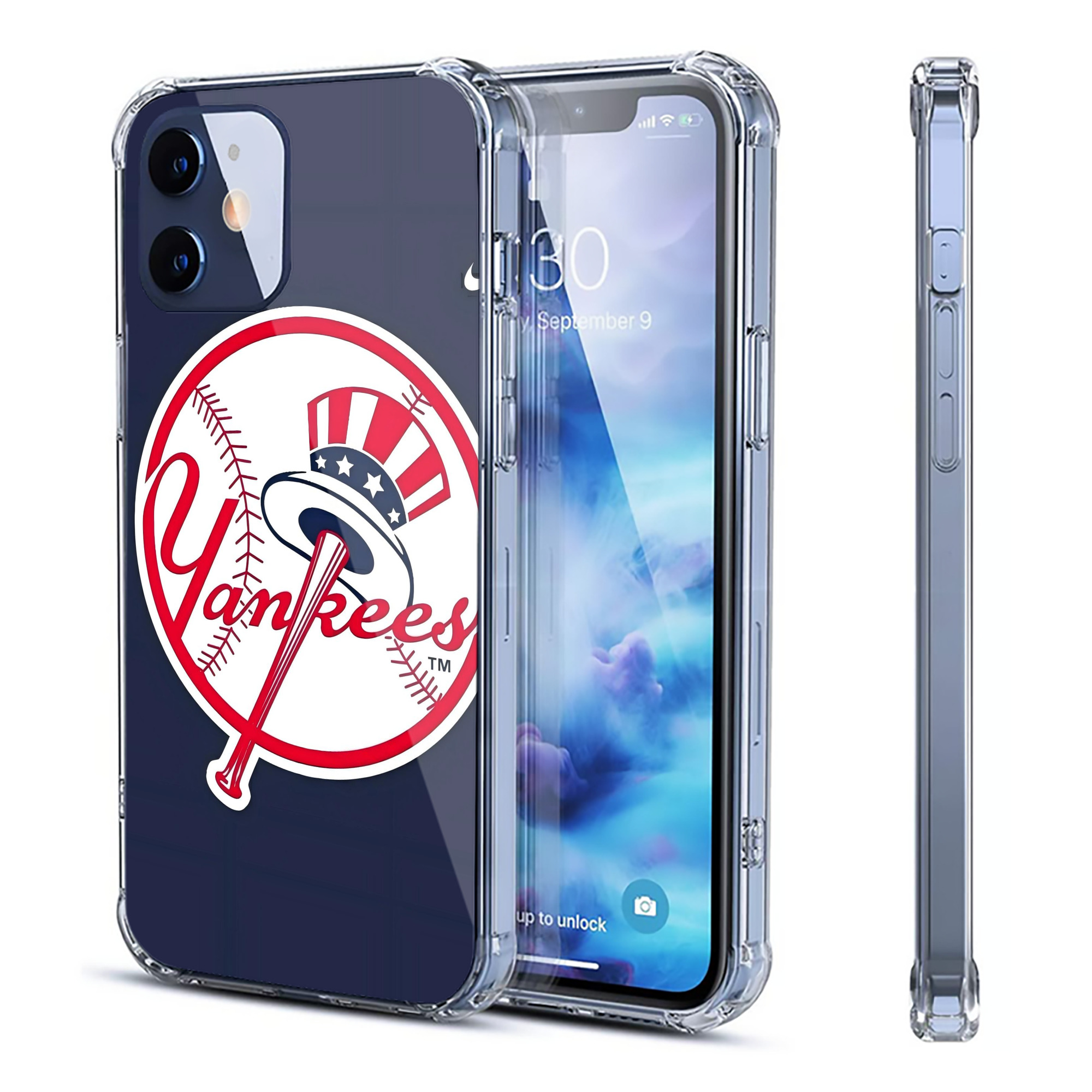 New York Yankees 157 Clear IPhone 12 Case – Soft TPU With UV Print – Enhanced Drop Protection, Precise Fit, Anti-Fingerprint, Customizable Design, Scratch-Resistant, Yellow-Resistant